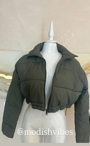 In the city puffer crop jacket