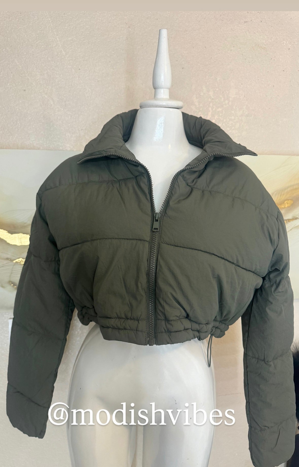In the city puffer crop jacket